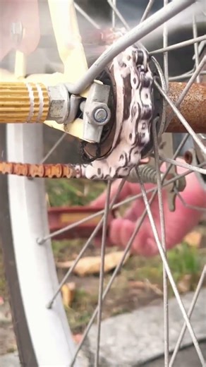 rust chain repair process with special fluid #shorts