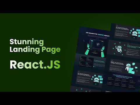 Modern Stunning Landing Page Design using React.JS. Master React.JS step by step.