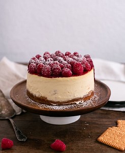 New York Cheesecake mit Himbeeren