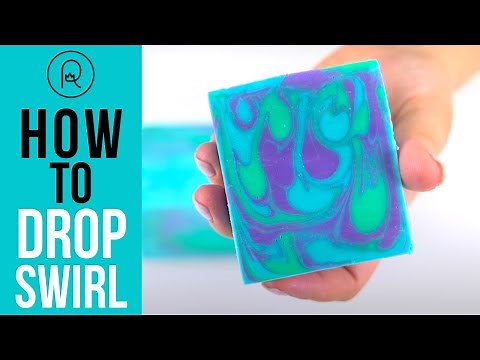 How to Do a Basic Drop Swirl in Cold Process Soap | Royalty Soaps