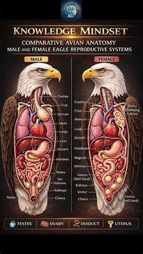 पक्षियों का प्रजनन तंत्र (Avian Reproductive System)पक्षियों में नर और मादा की शारीरिक रचना काफी अलग