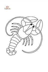 Sea Lobster coloring page ♥ Online and Print for Free!