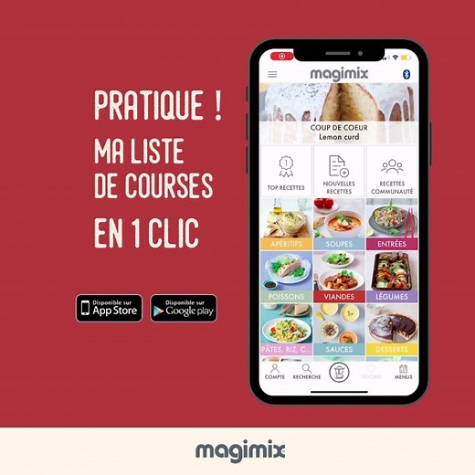 Réalisez votre liste de courses facilement et rapidement avec l'App Magimix ! Séléctionnez vos envies de la semaine et la liste se fait toute seule ! 😉 On vous montre directement en vidéo ! 😊 Téléchargez l'App Magimix : https://cutt.ly/1F2AIkr | Magimix