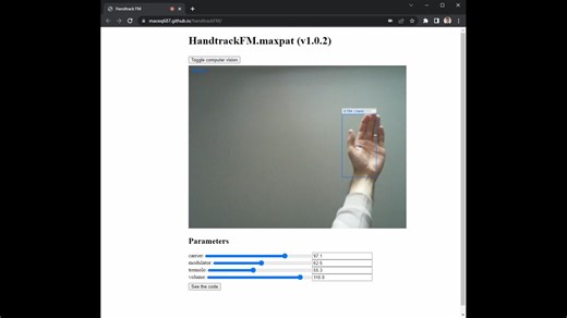 使用手势追踪的FM合成器