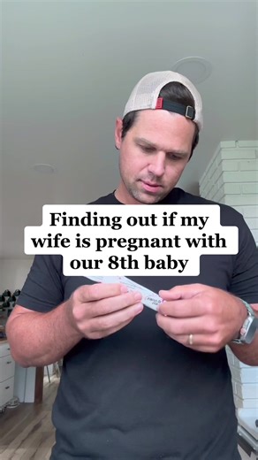 Part 1: Finding out if my wife is pregnant with our 8th baby. Who’s ready to see me tell her?? Stay tuned for part 2! #pregnancy #surprise #mom #newbaby #arielctyson #momtok #couple #pregnant #reaction #couplegoals #couples #dadgoals #dad