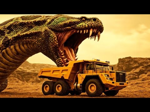 A terrifying python attacks large tractors🐍