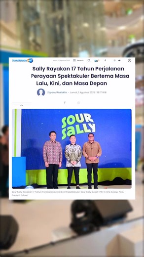 Sour Sally | Award Winning Asia’s Best Frozen Yogurt Brand on Instagram: "🎉 17 Tahun Sour Sally! 💚 Masih kebawa euforianya nih, Sally Lovers! 🥳 3 hari kemarin seru banget ngerayain Sour Sally Sweet 17th - In One Scoop: Past, Present, Future bareng Sally Lovers semua. Terima kasih atas dukungan kalian! Sour Sally bakal terus hadir dengan kejutan & inovasi buat nemenin gaya hidup sehatmu. 🍦✨ ✨ Kami juga mengucapkan terima kasih khusus kepada rekan-rekan media yang sudah meliput dan memberi apr