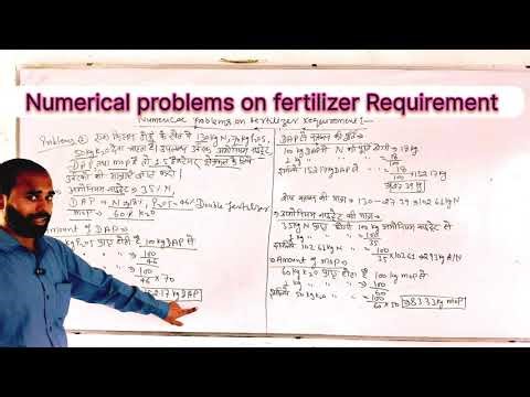 Numerical problems on fertilizer Requirement