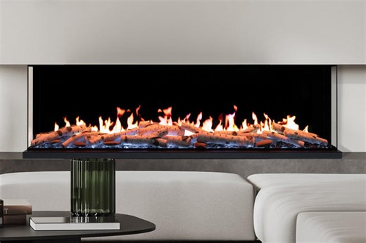 ActiveFlame HD FlameTec PRO 55" LCD Multi-Side View Built-In Electric Fireplace