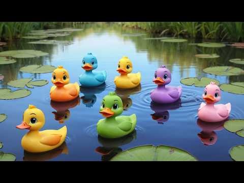 Eight Little Toy Ducks Quack Quack Quack | Pond Counting & Bird Song