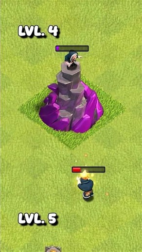 Every Level Wizard Tower VS Every Level Wizard 🔥 | Clash of Clans #shorts