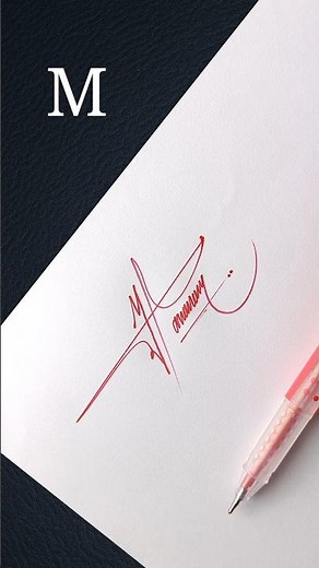 Creative M Letter Signature Idea | Cursive Signature