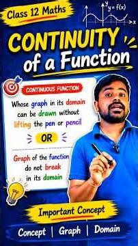 What is Continuity? | Class 12 Maths Chapter 5 #shorts