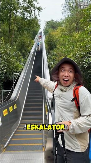 Invited to go hiking but use an escalator 😂
