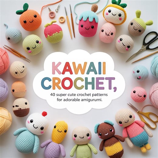 40 Super Cute Crochet Patterns for Adorable Amigurumi.cheerful Kawaii Crochet - Etsy