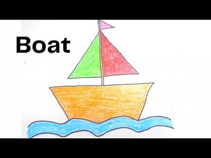 How to draw a boat for kids | Boat drawing for kids | Easy and simple boat drawing step by step