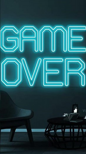 Game Over Sign #aestheticroomdecor #automobile #neonboxcustom #neonsigns