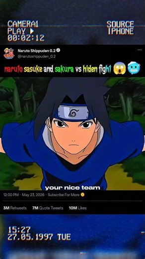 naruto sasuke and sakura vs hiden fight #kushina #minato #boruto #hinata #naruto #uzumaki #himawari