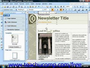 Publisher 2003 Tutorial Snapping to Guides, Rulers & Objects Microsoft Training Lesson 13.2