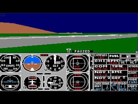 Island hopping on the Amiga Sublogic Flight Simulator II