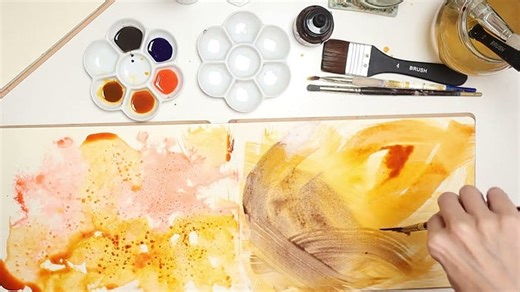 Painting background textures process