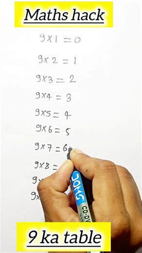 9 ka table kaise likhe?!!&!!#shorts#shortsfeed#aradhanakumari#mathstricks#trendingshorts#allexam