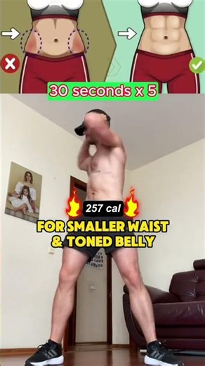 Squats for smaller waist & toned belly #shorts