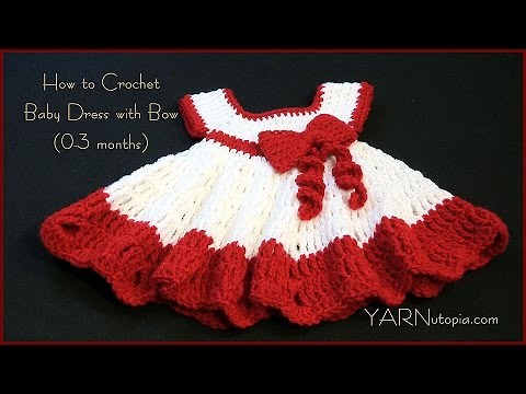 How to Crochet a Baby Dress with a Bow