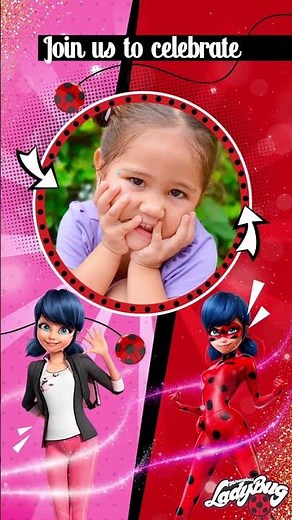 MIRACULOUS Ladybug Birthday Party Invitation 🐞