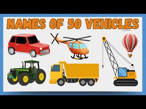 Top 50 Transport Vehicles in the World | Land, Water & Air Transport | Educational Video for Kids