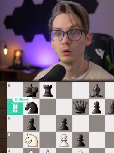 891 Elo Player finds two brilliant sacrifices. He just wants to win the game, and this is very right! Many people in his elo just trade pieces and think they win by having more material. In reality, you win when its checkmate. So hes giving up some of his pieces in order to finish the game. If you sacrifice pieces, please note that you have to be precise. Calculate and be sure its working and youre not missing moves of your opponent! #chess