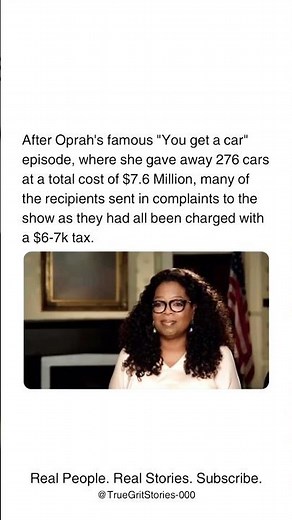 Oprah’s “You Get a Car” Giveaway - There Was a Catch