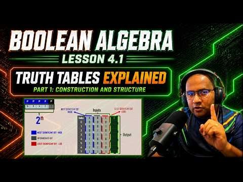 Digital Systems | Lesson 4.1: Boolean Algebra - Truth Tables Explained | Part 1: Construction