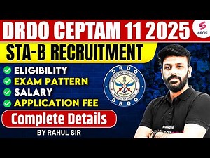 DRDO CEPTAM 11 Recruitment 2025 | DRDO CEPTAM 11 Syllabus, Exam Pattern & Eligibility | Rahul Sir