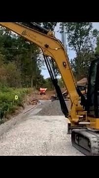 Cothren’s Custom Hardscapes and their CAT 306 with Engcon’s Tiltrotator System in action.