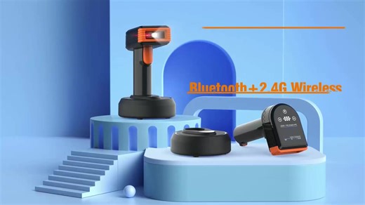 GTCODESTAR Wireless CMOS 2.4G Barcode Reader QR Code Reader 2D Barcode Scanner Handheld Bluetooth Scanning Gun for Supermarket