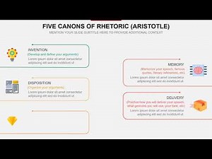 Five Canons of Rhetoric (Aristotle) Animated PowerPoint Template