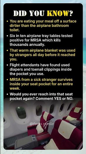 The Dirtiest Surface On Your Flight Is Not the Toilet