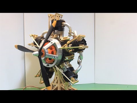 3D Print: Radial Engine Model Motorized !