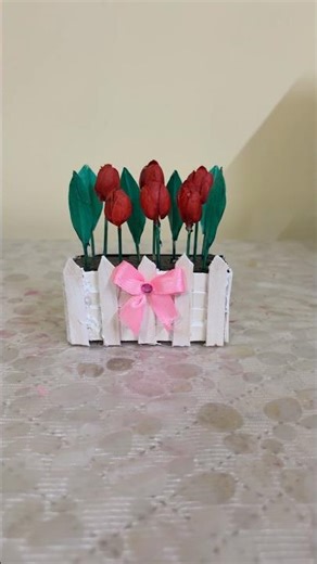 DIY Pasta shell tulip flower home decor!