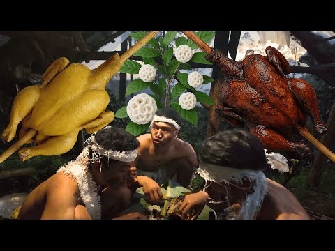 Primitive Rimba Man Makes Sweet & Smoky Soy Chicken — Jungle Style!