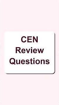 Expert Verified CEN Review Questions Every ER Nurse Must Know #cenexam #cen2026