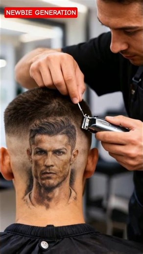 INSANE Hair Tattoo Transformation! Cristiano Ronaldo Face on Head 🤯🔥