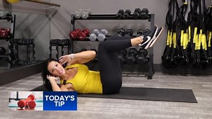 Tabletop oblique crunch - Today's Tip