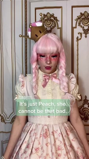 Toad notices how close Toadette is to Peach and they worry for her. #Toadettte #toadcosplay #mariolore #nintendo