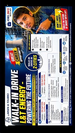 L&T Energy Jobs 2026 ⚡ Walk-in Interview | No Exam Govt Level Job #jobsinfowithaks