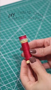 Learn this compact spool storage hack in seconds. The close-ups guide you through winding the thread, adding the cap, and snapping everything into place. Save this for your next project to keep threads tangled-free. #sewingtips #diyprojects #sewingroom | Taroneh Dorodi
