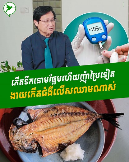 អ្នកកើតជំងឺទឹកនោមផ្អែម ប្រសិនទម្លាប់ញុំាប្រៃខ្លាំងរាល់ថ្ងៃទៀត ពួកគាត់ងាយនឹងកើតជំងឺលើសឈាម ប៉ះពាល់ដល់កោសិកាតម្រងនោមលឿន __________________________ វេជ្ជបណ្ឌិត ផិត រ៉ាដា ឯកទេស ទឹកនោមផ្អែម នឹង ជំងឺទូទៅ លេខទូរស័ព្ទ: 077 57 00 18 _________________________ 🟢𝐏𝐫𝐨𝐠𝐫𝐚𝐦: Better Healthy 🎬𝐂𝐫𝐞𝐚𝐭𝐨𝐫: Pao Pheakdey (Nuk) 📸𝐄𝐝𝐢𝐭𝐨𝐫: Chroun Sokny ______________________ #HC #ចាបបៃតង #Cambodia #healthycambodia | Healthy Cambodia