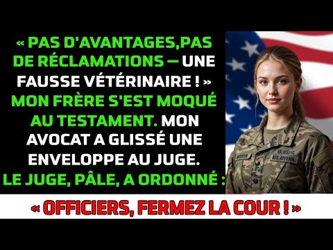 Mon frère a moqué mon service en cour — jusqu'à l'ordre choc du juge !