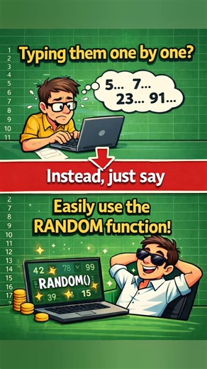 Stop Typing Numbers in Excel! RANDOM() Makes It Easy 😎